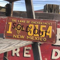 40s Vintage American License Number Plate / 1 8154 NEW MEXICO (B630)