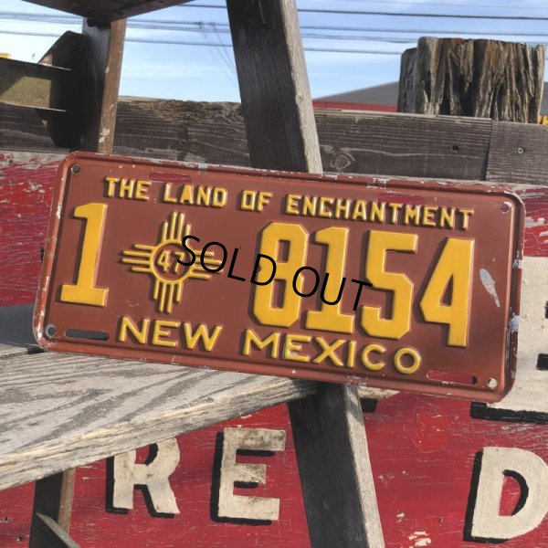 画像1: 40s Vintage American License Number Plate / 1 8154 NEW MEXICO (B630)