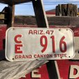 画像1: 40s Vintage American License Number Plate / ARIZ CE 916 (B632) (1)