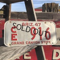 40s Vintage American License Number Plate / ARIZ CE 916 (B632)