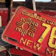 画像2: 40s Vintage American License Number Plate / 76-478 NEW MEXICO (B629) (2)