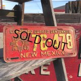 40s Vintage American License Number Plate / 76-478 NEW MEXICO (B629)