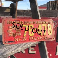 40s Vintage American License Number Plate / 76-478 NEW MEXICO (B629)