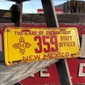 40s Vintage American License Number Plate / NEW MEXICO 359 (B628)