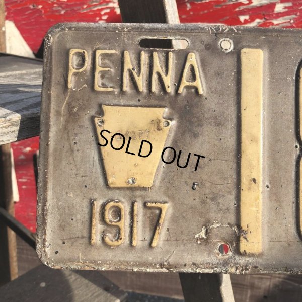 画像3: 10s Vintage American License Number Plate / PENNA 1917 185419 (B642)