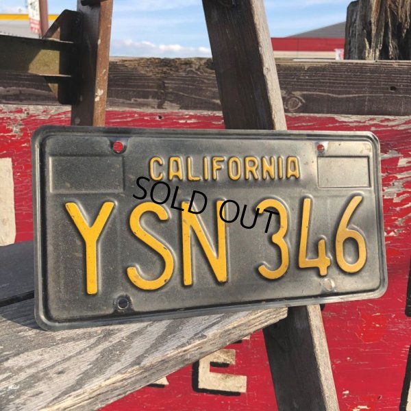 画像1: Vintage American License Number Plate / CALIFORNIA YSN 346 (B635)