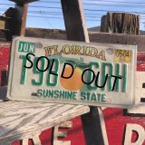 Vintage American License Number Plate / FLORIDA T98 GRH (B625)