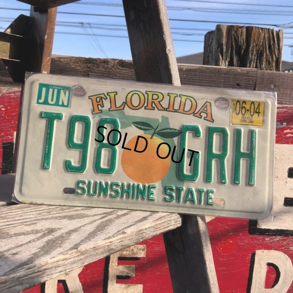 画像1: Vintage American License Number Plate / FLORIDA T98 GRH (B625)