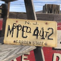 Vintage American License Number Plate / N.J MTC 412 (B636)