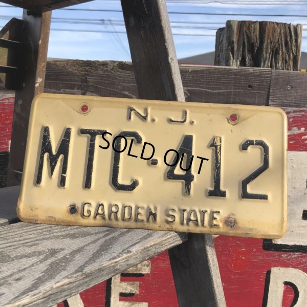 画像1: Vintage American License Number Plate / N.J MTC 412 (B636)