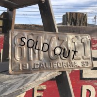 30s Vintage American License Number Plate / 1937 CALIFORNIA 8M 6311 (B640)