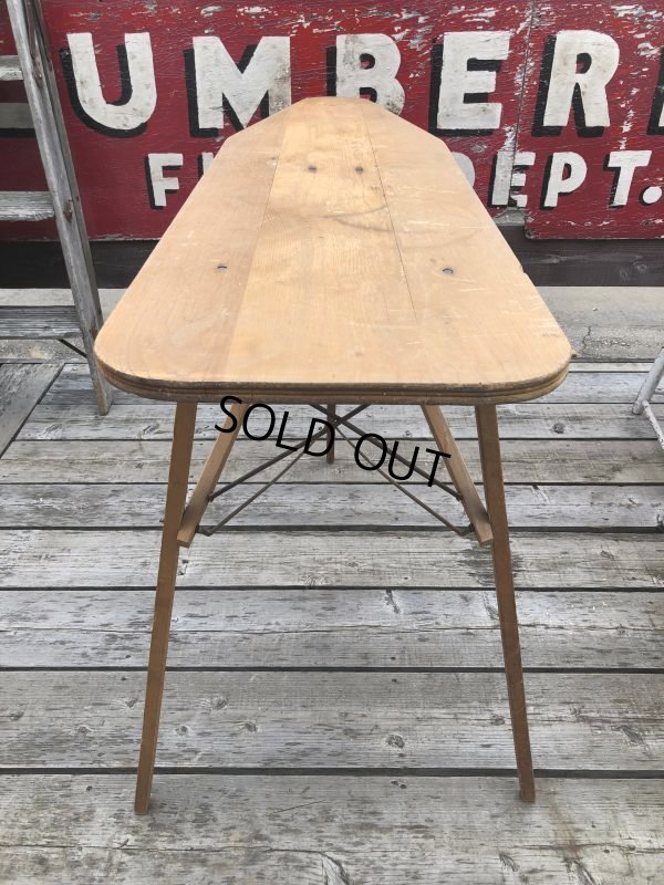 画像4: Vintage Wooden Ironing Board Table (B646)