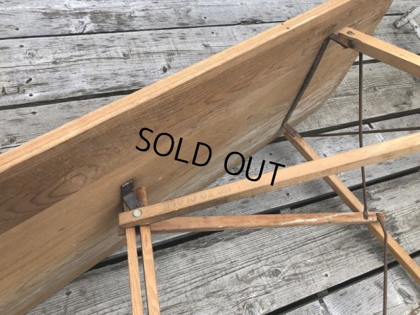 画像9: Vintage Wooden Ironing Board Table (B646)
