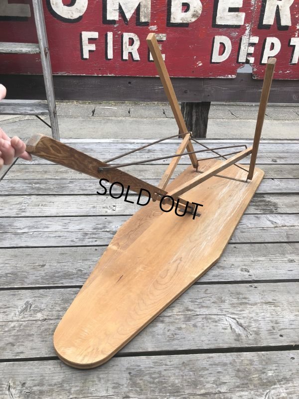 画像10: Vintage Wooden Ironing Board Table (B646)