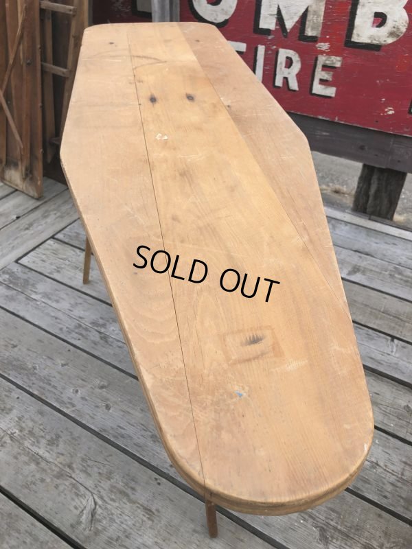 画像8: Vintage Wooden Ironing Board Table (B646)