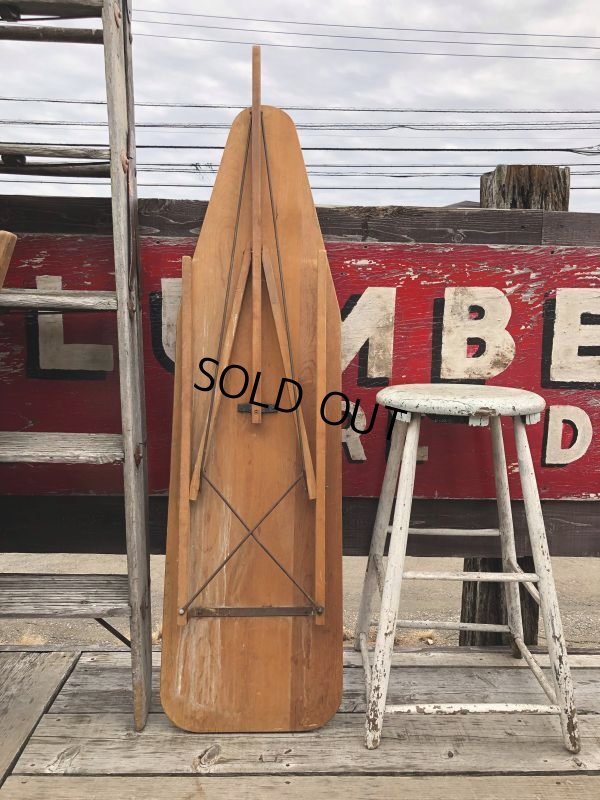 画像11: Vintage Wooden Ironing Board Table (B646)