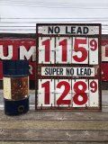 【店舗引き取り限定】 Vintage Large Gas Station Metal Gas Prices Sign (B650)