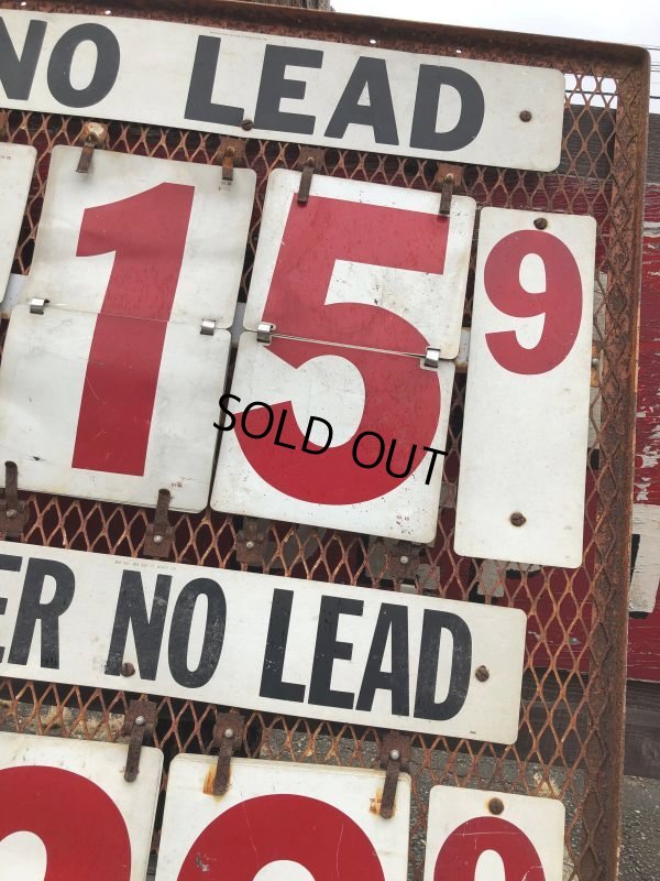 画像16: 【店舗引き取り限定】 Vintage Large Gas Station Metal Gas Prices Sign (B650)