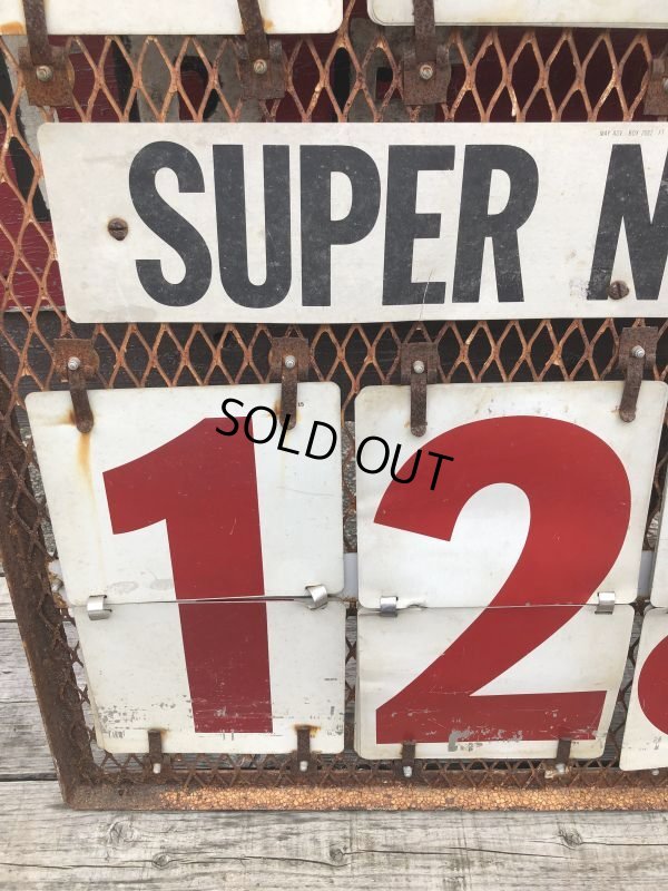 画像17: 【店舗引き取り限定】 Vintage Large Gas Station Metal Gas Prices Sign (B650)