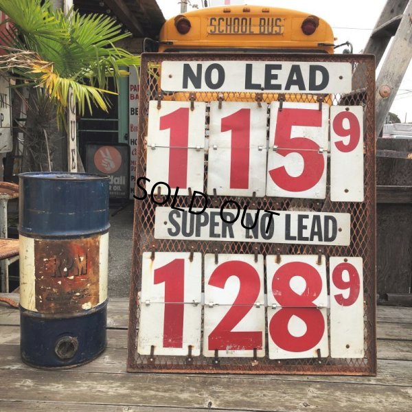 画像20: 【店舗引き取り限定】 Vintage Large Gas Station Metal Gas Prices Sign (B650)