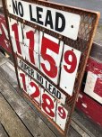 画像13: 【店舗引き取り限定】 Vintage Large Gas Station Metal Gas Prices Sign (B650)