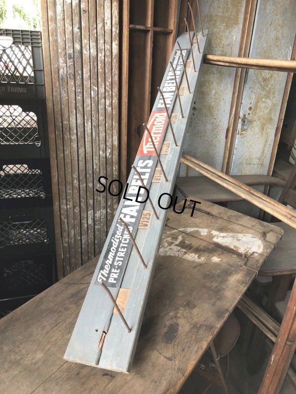 画像16: Vintage Advertising Thermoid Fan Belt Wooden Store Display Rack (B651)