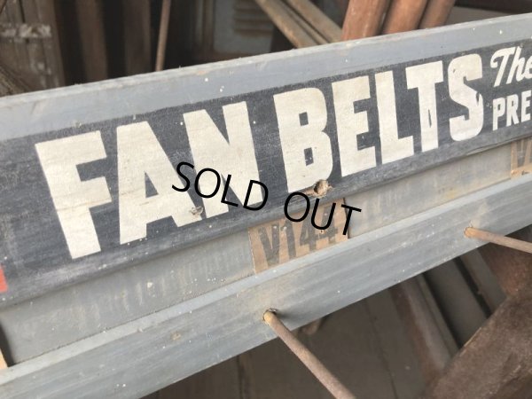 画像9: Vintage Advertising Thermoid Fan Belt Wooden Store Display Rack (B651)