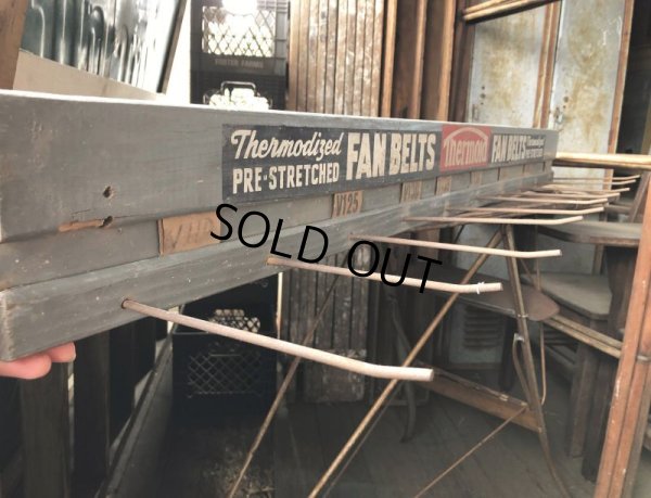 画像12: Vintage Advertising Thermoid Fan Belt Wooden Store Display Rack (B651)