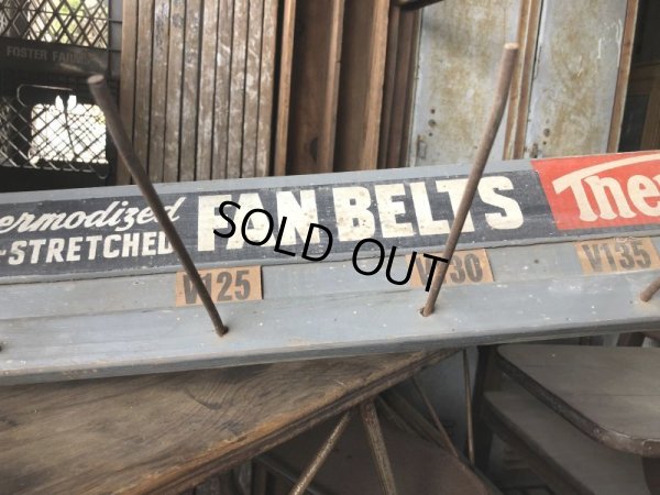 画像18: Vintage Advertising Thermoid Fan Belt Wooden Store Display Rack (B651)