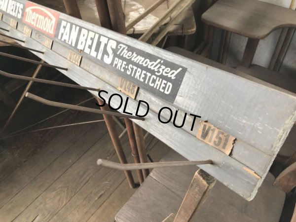 画像20: Vintage Advertising Thermoid Fan Belt Wooden Store Display Rack (B651)