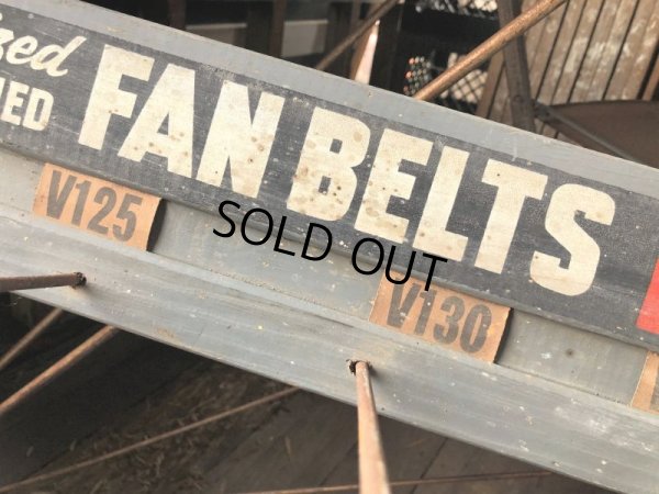 画像7: Vintage Advertising Thermoid Fan Belt Wooden Store Display Rack (B651)