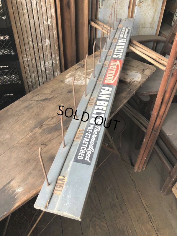 画像14: Vintage Advertising Thermoid Fan Belt Wooden Store Display Rack (B651)