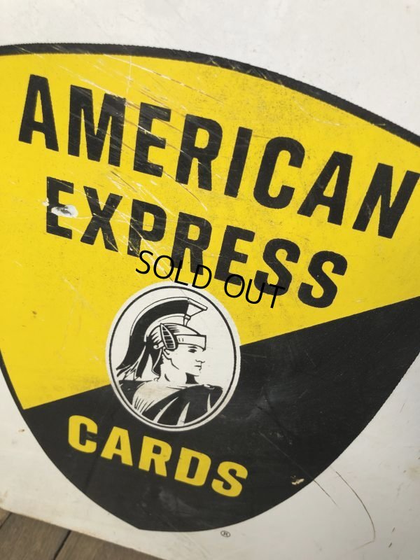 画像18: 50s Vintage Original Large Heavy Porcelain Double Sided Credit Card Sign (B652)