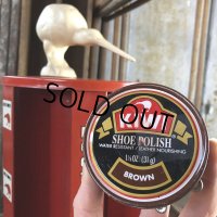 Vintage KIWI Shoe Polish Tin Can Brown (B662)