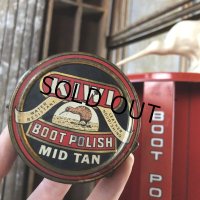 Vintage KIWI Boot Polish Tin Can MID TAN (B665)