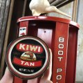 Vintage KIWI Shoe Polish Tin Can TAN (B663)