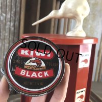 Vintage KIWI Shoe Polish Tin Can BLACK (B664)