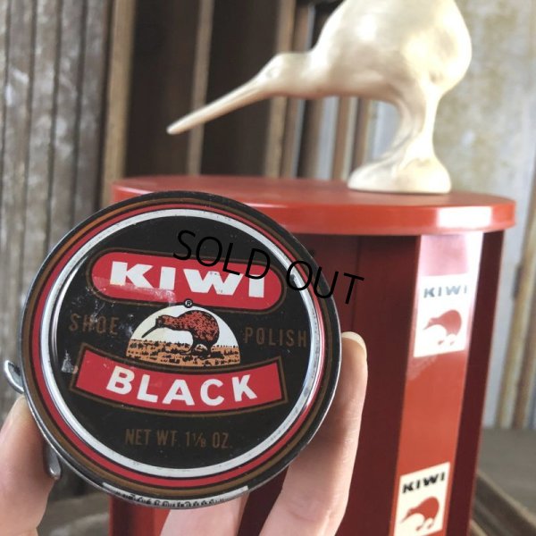 画像1: Vintage KIWI Shoe Polish Tin Can BLACK (B664)