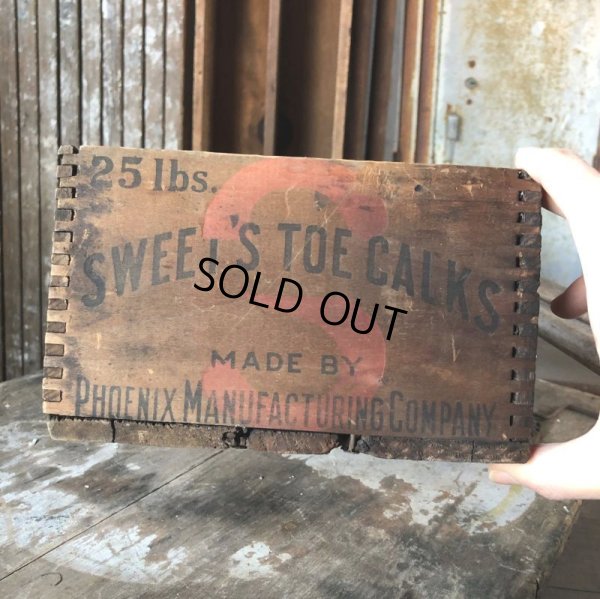 画像12: Antique Sweet's Toe Calks Toe Calks Wooden Box (B668)