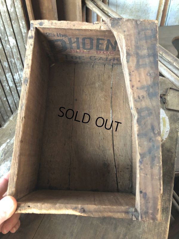 画像3: Antique Phoenix Bull Gog Toe Calks Wooden Box (B667)