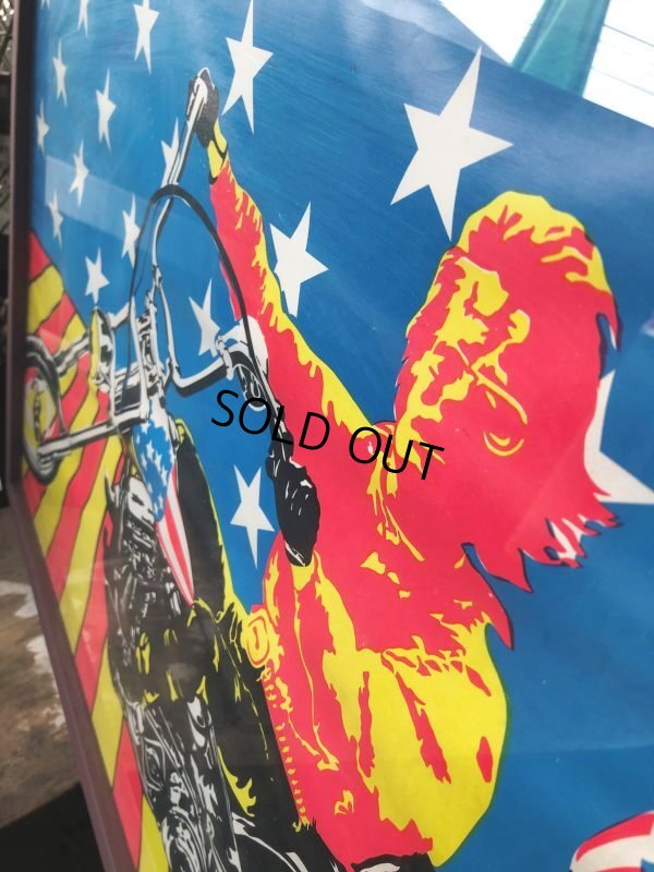 画像13: Vintage 60s Easy Rider Peter Fonda Super Cycle Psychedelic Poster w/Frame (B669)