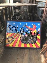 Vintage 60s Easy Rider Peter Fonda Super Cycle Psychedelic Poster w/Frame (B669)