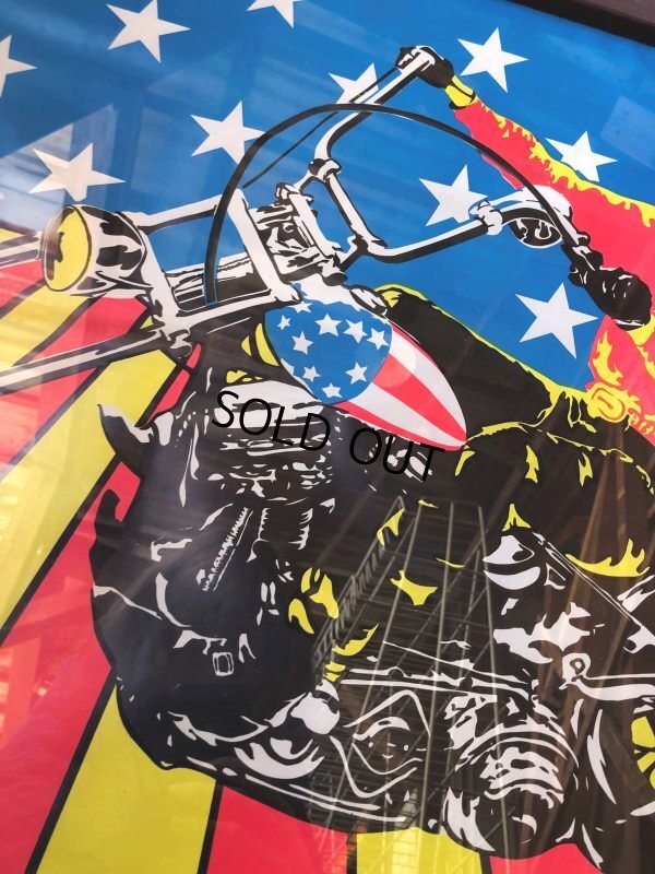 画像4: Vintage 60s Easy Rider Peter Fonda Super Cycle Psychedelic Poster w/Frame (B669)