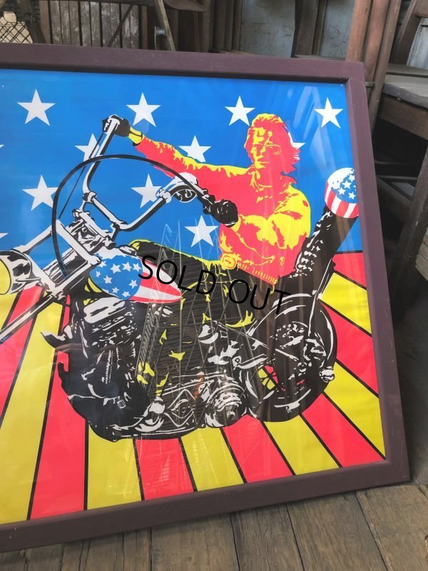 画像10: Vintage 60s Easy Rider Peter Fonda Super Cycle Psychedelic Poster w/Frame (B669)
