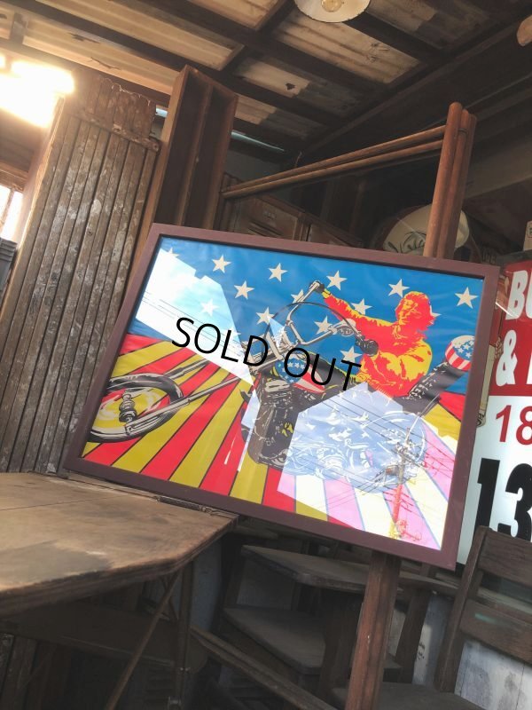 画像14: Vintage 60s Easy Rider Peter Fonda Super Cycle Psychedelic Poster w/Frame (B669)