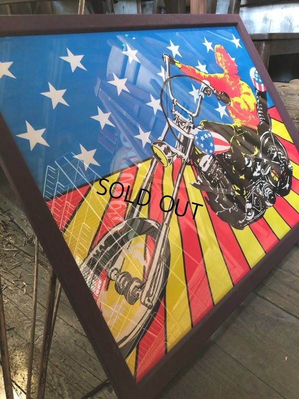 画像3: Vintage 60s Easy Rider Peter Fonda Super Cycle Psychedelic Poster w/Frame (B669)