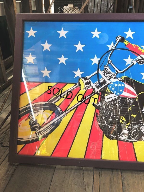 画像9: Vintage 60s Easy Rider Peter Fonda Super Cycle Psychedelic Poster w/Frame (B669)
