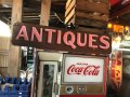 50s Vintage Antiques Hand Painted Sign (B671)