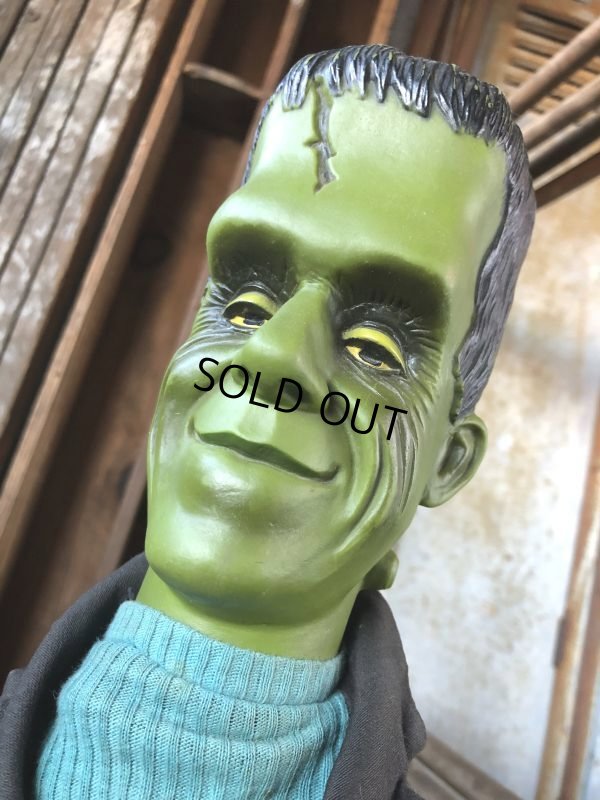画像10: 60s Vintage Mattel The Munsters TV Show Herman Tanking Hand Puppet Doll (B686)