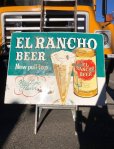 画像1: 60s Vintage CALO Pets Food & El Rancho Beer Advertising Store Display Double Side Sign (B688) (1)